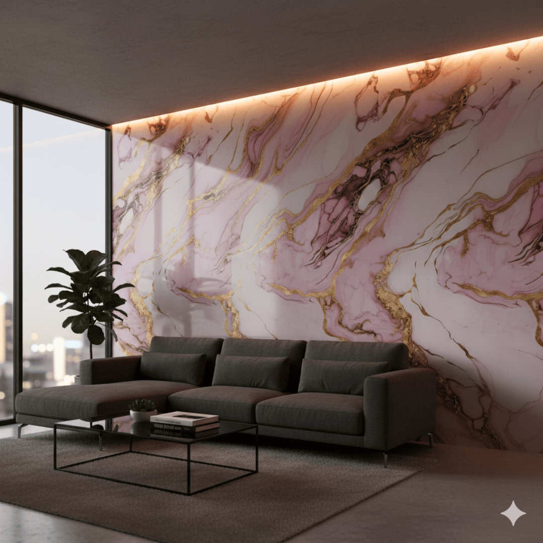 Rollo Adhesivo Mármol Rosa Valeria UVS-11