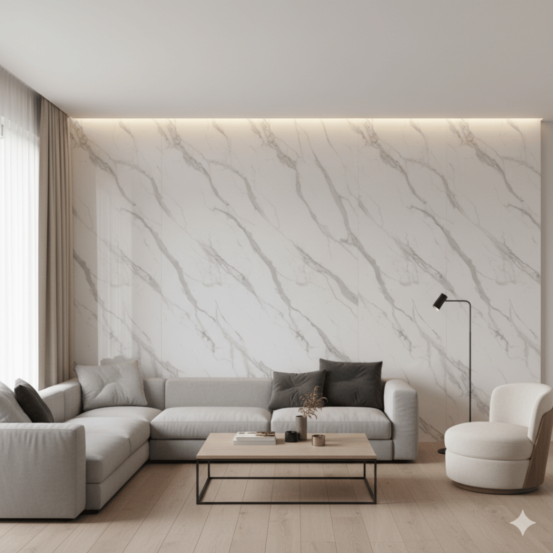 Rollo Adhesivo Mármol Carrara Essenza 9081