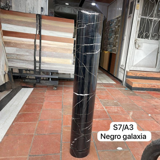 Rollo Adhesivo Mármol Negro Galaxy A3