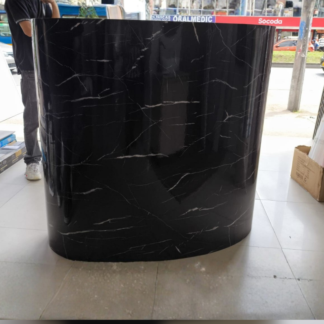 Rollo Adhesivo Mármol Negro Galaxy A3