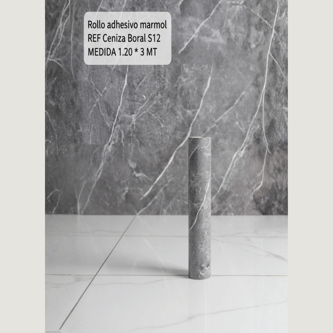 Rollo Adhesivo Mármol Ceniza Boral S12