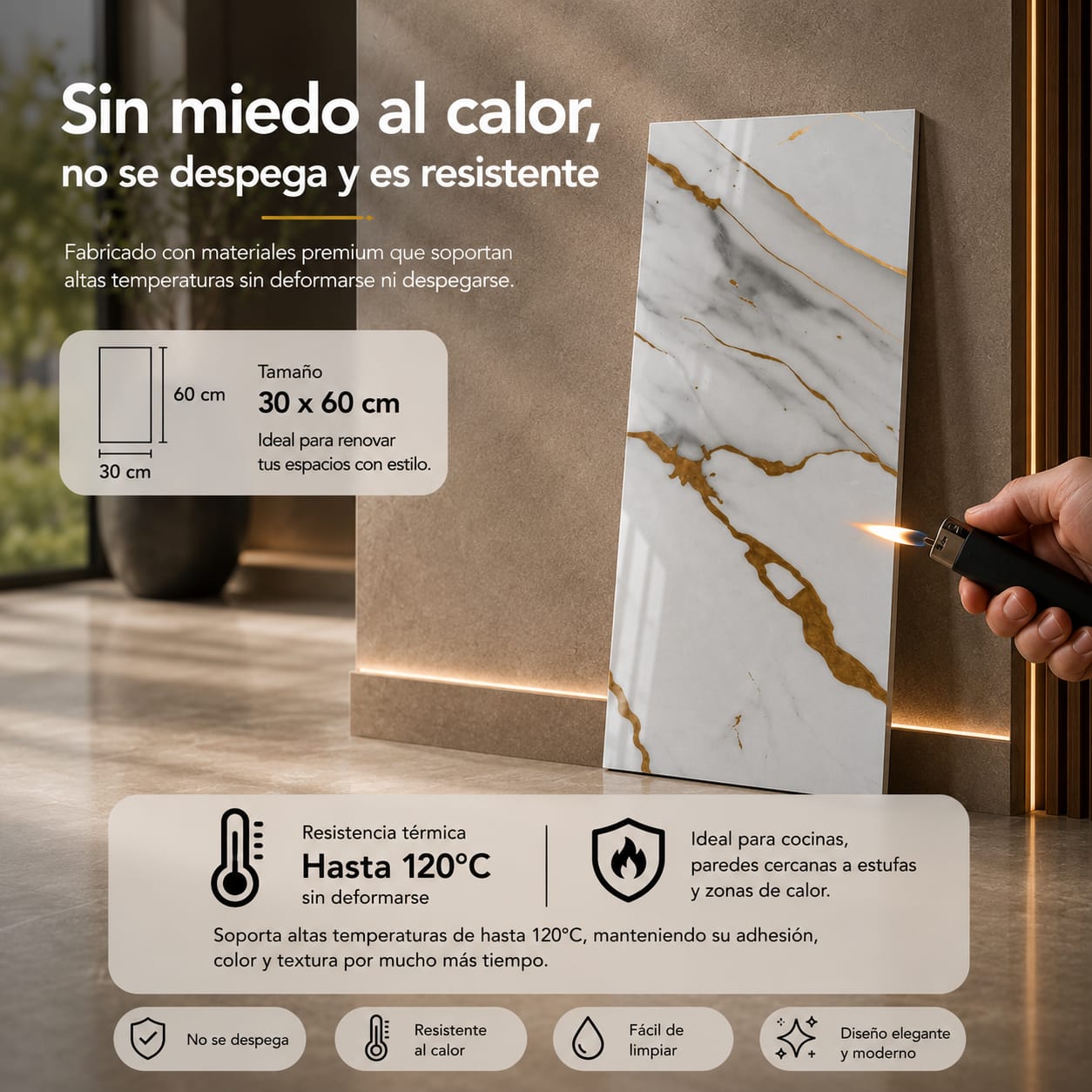 Adhesivo Marmoleado BRISA CARRARA X6
