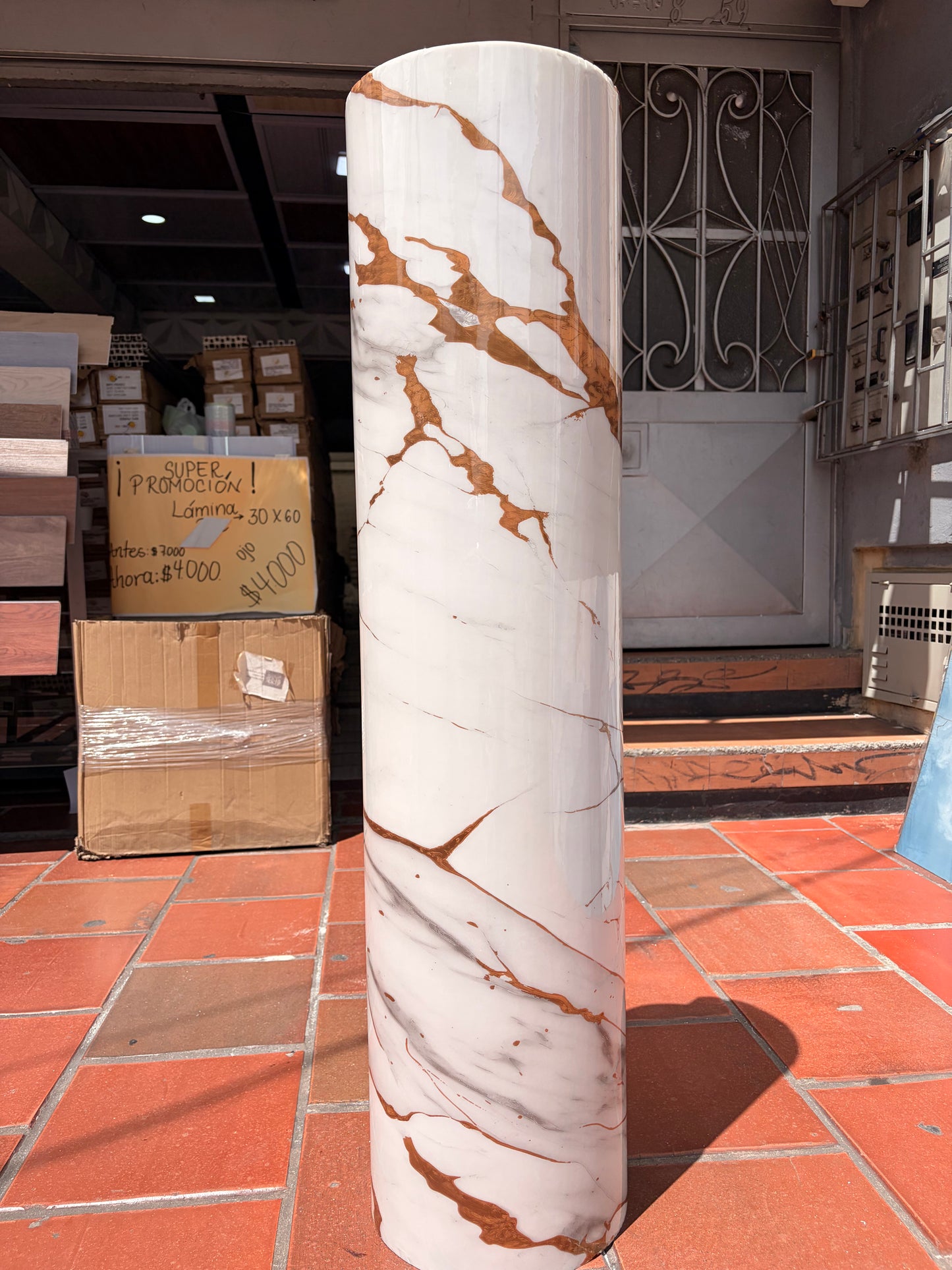 Lamina marmolizada Flexible Blanco Toscana - 1.20m x 3m